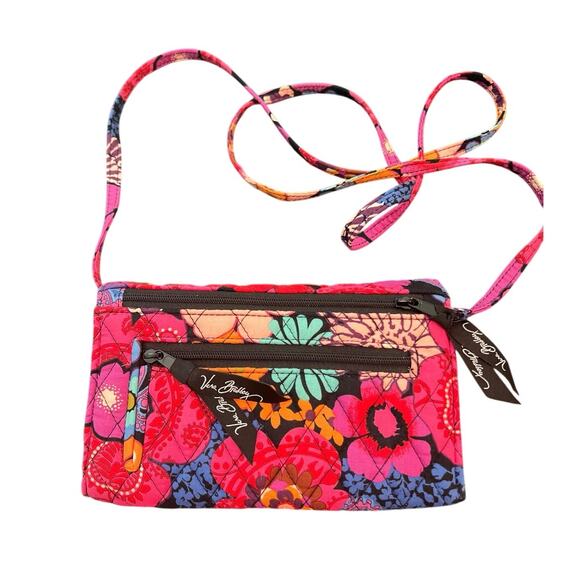 EUC - Vera Bradley Fiesta Floral Cross Body Purse. Like new condition - Picture 2 of 3